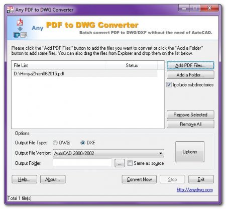 Any PDF to DWG Converter 2018