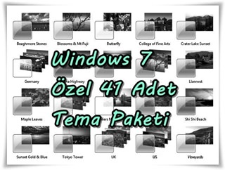 Windows 7 Tema Paketi 41 Adet